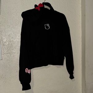 Hello Kitty Black Sweatshirt with Red Bow by Forever 21